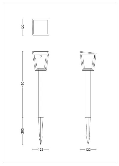 Philips NISSA LED lampă solară cu senzor, 1,8W, 3000K, IP44
