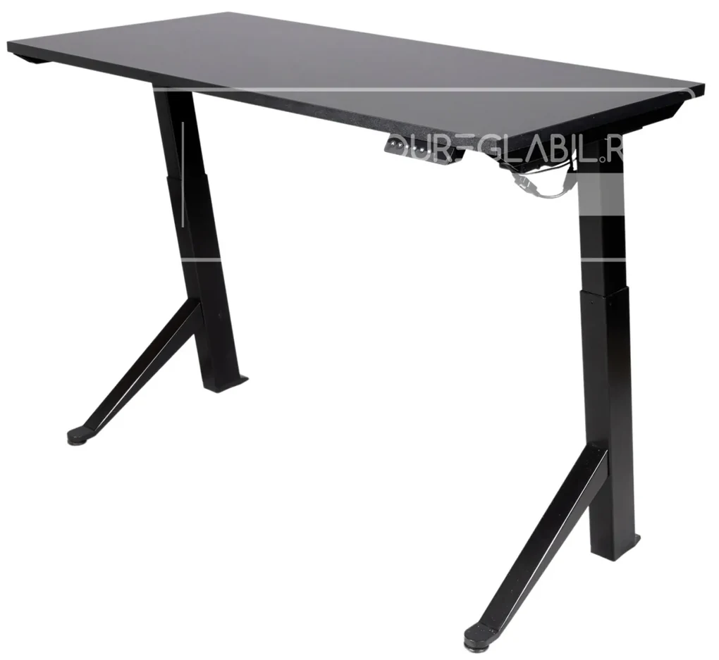 Birou reglabil electric TerrA2Y Black-cadru in Y / profil cadru negru (Dimensiune blat: 120x60 cm, Culoare blat: Stejar 18mm)