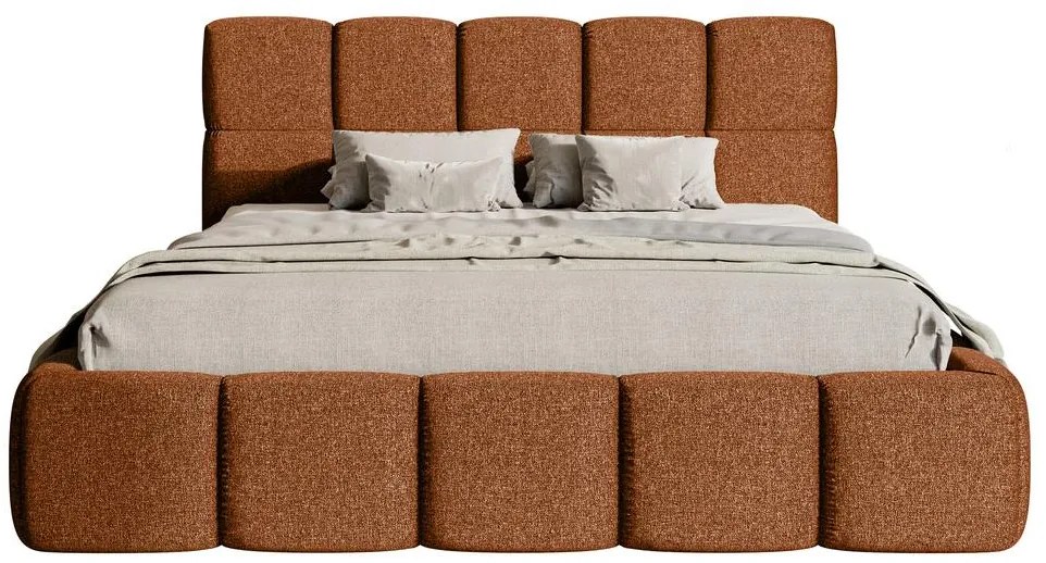 Pat matrimonial 140 cm Cirsten 140B (cu somieră) (cupru). 1099530