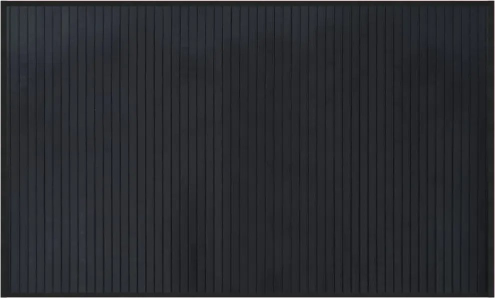 vidaXL Covor dreptunghiular, negru, 60x100 cm, bambus