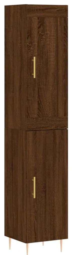 3200128 vidaXL Dulap înalt, stejar maro, 34,5x34x180 cm, lemn prelucrat