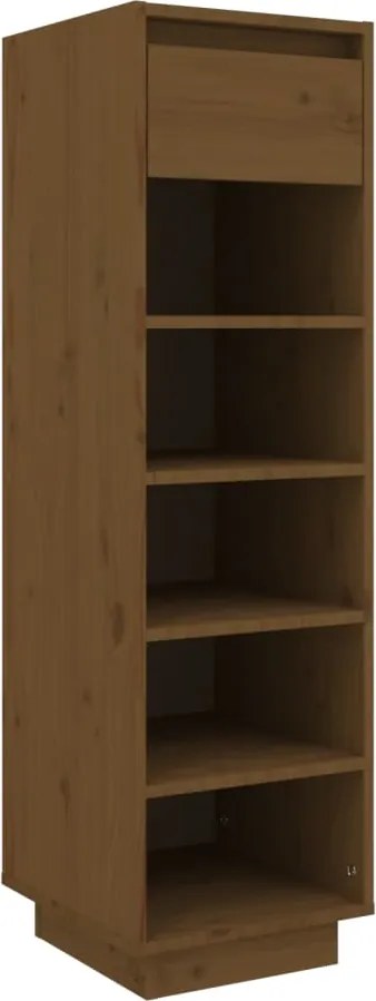 vidaXL Pantofar, maro miere, 30x34x105 cm, lemn masiv de pin