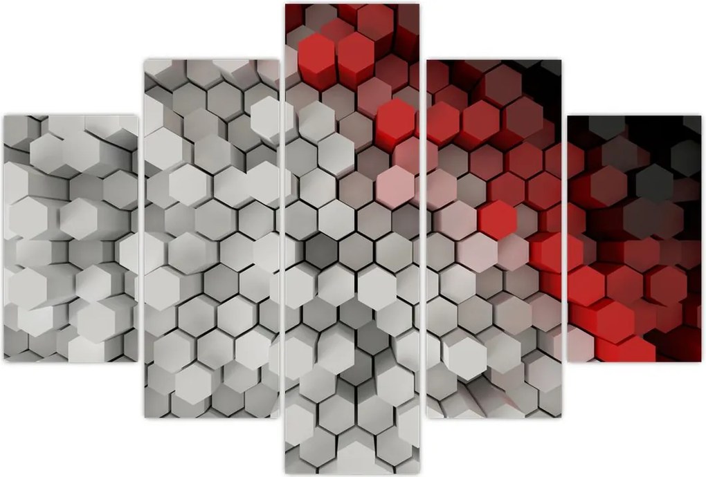 Tablou - 3D hexagoane (150x105 cm)