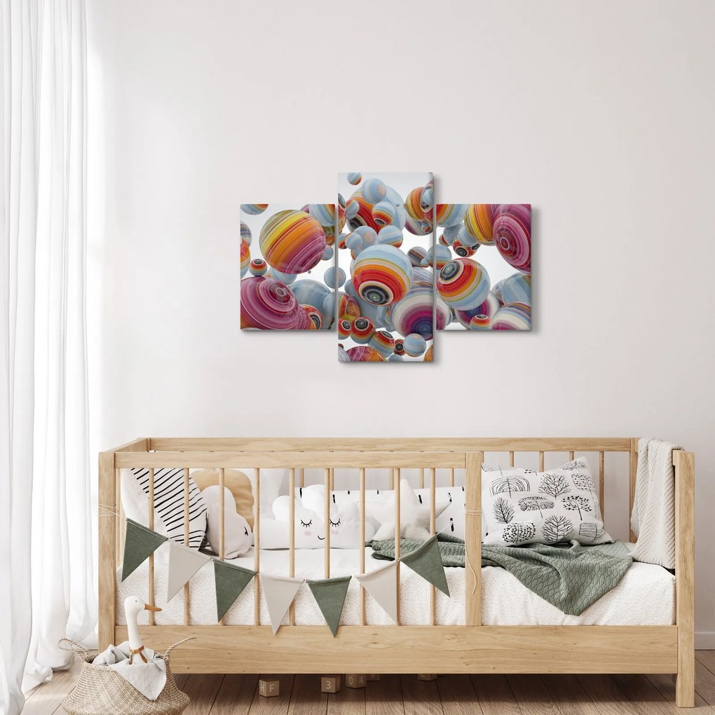 Tablou cu bile pictate (90x60 cm)