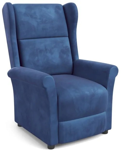 Fotoliu Recliner AGUSTIN 2 Catifea Bleumarin