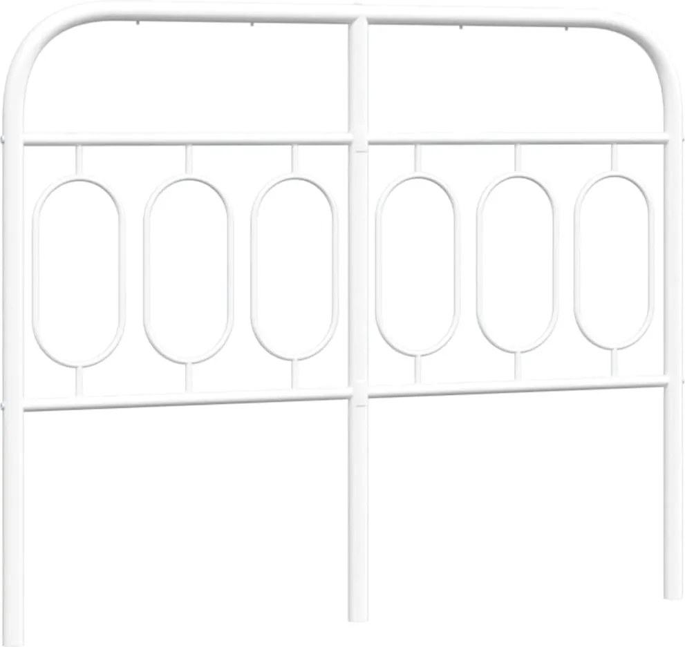 vidaXL Tăblie de pat de schimb metalică, alb, 120 cm