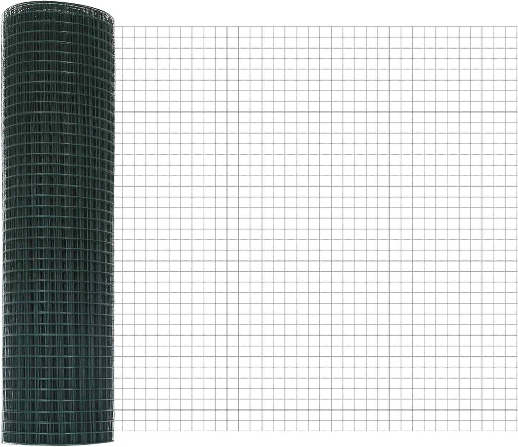 vidaXL Gard din sârmă sudată Verde 0.8 x 10 m