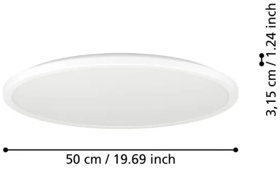 Plafonieră LED de exterior Eglo 901448 ROVITO 16,8W/230V d. 50 cm IP44 alb