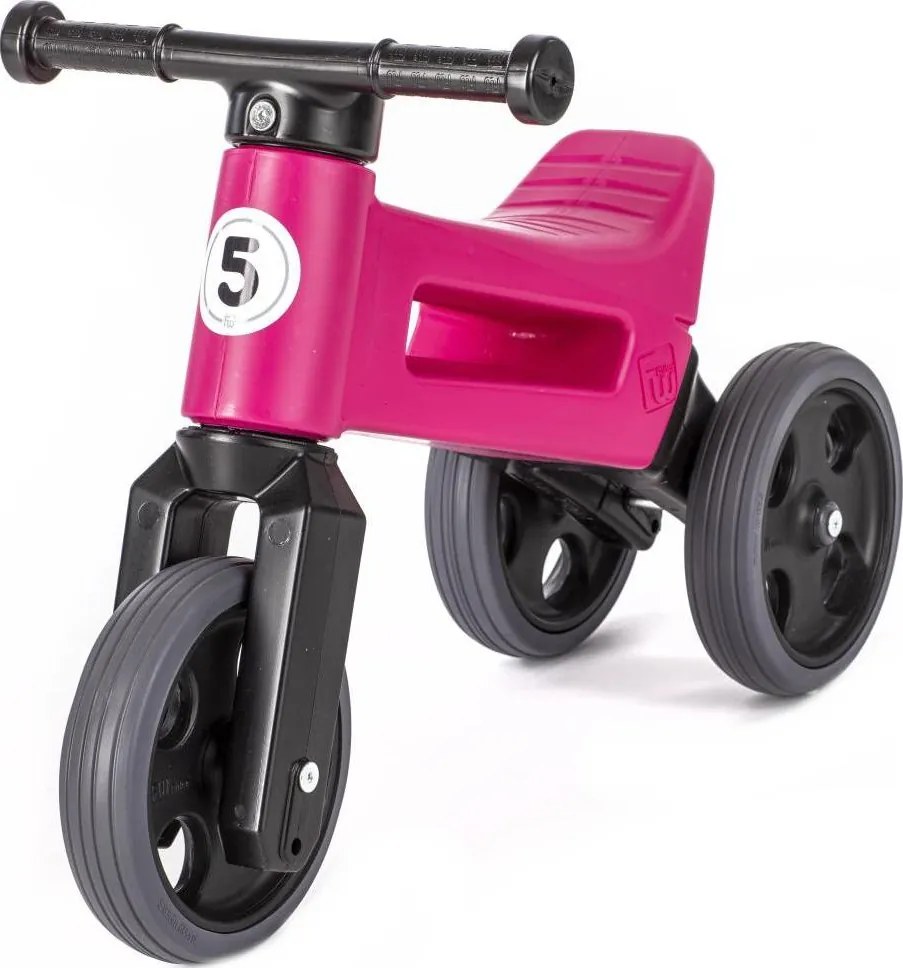 Funny Wheels RIDER SPORT - Bicicletă de echilibru 2în1, roz/negru