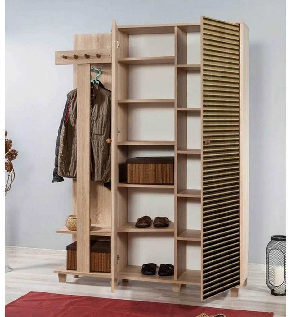 Cuier cu dulap Garmanto Sonoma Oak Double