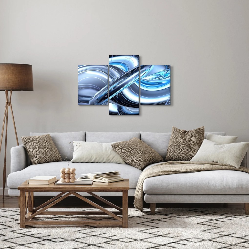 Tabloul cu abstracție albastră (90x60 cm)