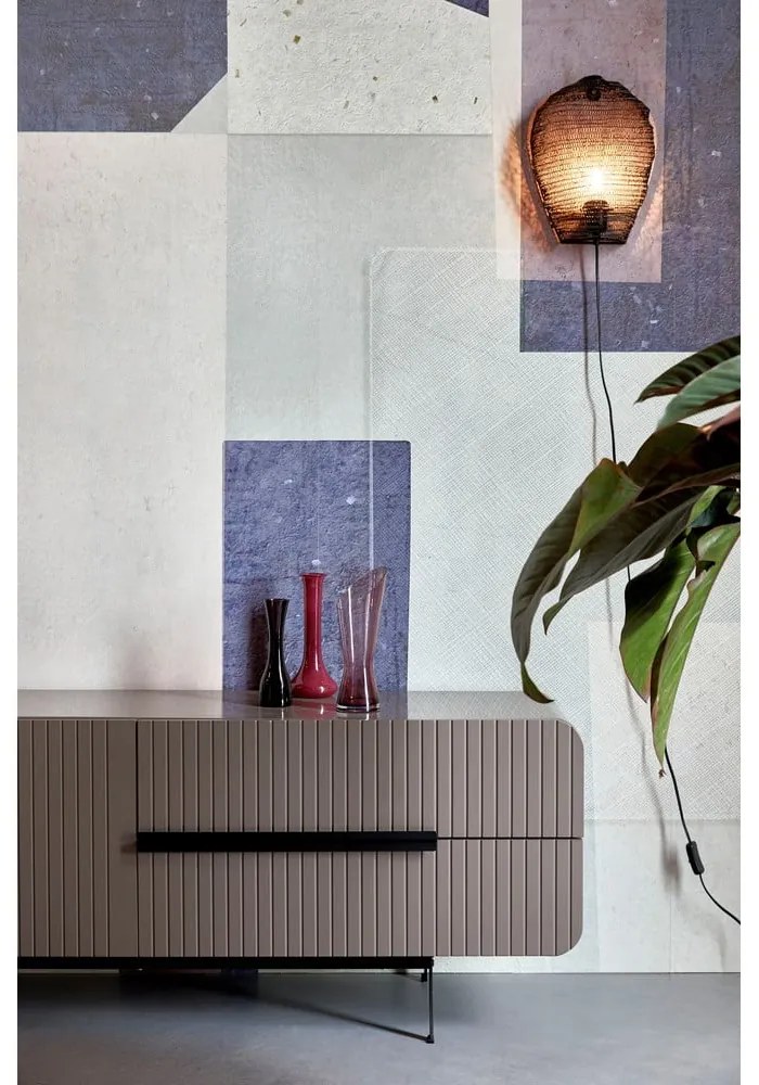 Aplică de perete White Label Lena, negru