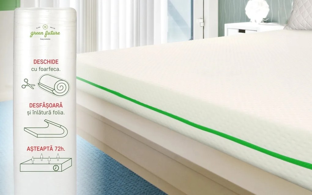 Saltea Ergo Relax Free Air 14+3 Memory, Super Ortopedica, Husa Hipoalergenica, 160x200x17 cm