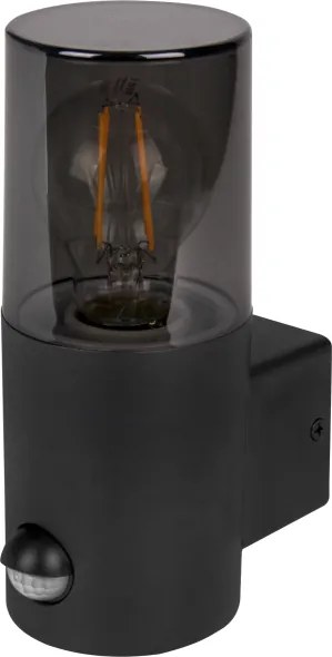 Aplica de exterior cu senzor 1xE27/40W/230V IP44 negru/fumuriu