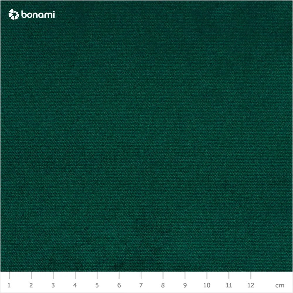 Colțar verde extensibil/cu spațiu de depozitare cu tapițerie din catifea (cu colț pe partea dreaptă/în formă de ”L”) Anton – ELTAP