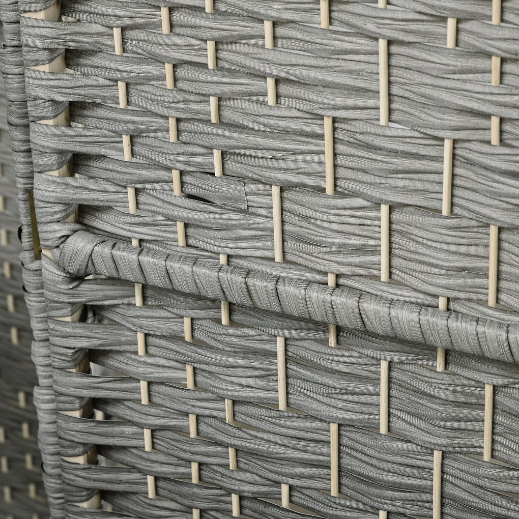 HOMCOM Paravan interior din lemn 3 panouri separator de cameră pliabil pentru sufragerie dormitor 135 x 180 cm gri | Aosom Romania