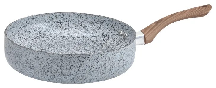 Tigaie adanca Oliver Voltz Siena OV51319J22D, 22 cm, Acoperire marmura, Inductie, Fara PFOA, Gri