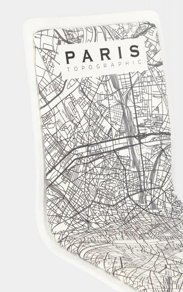 Scaun de birou ajustabil alb/negru din piele ecologica si metal, Young Paris Bizzotto