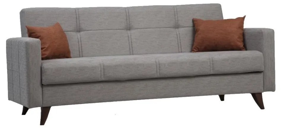 Canapea extensibilă KORFU, 3 locuri, gri deschis