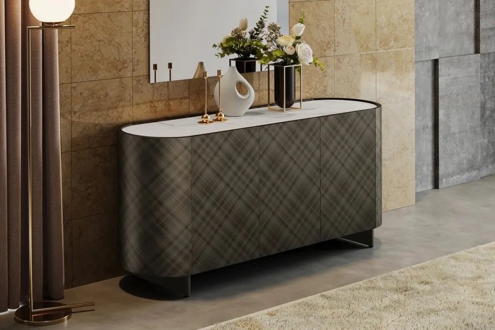 Comoda cu model optic 3D, Ceramica Alba, REFLECTION 150cm A-46501 VC