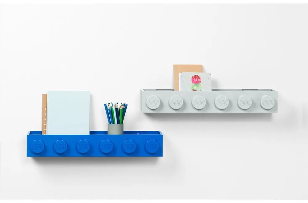 Raft de perete pentru copii LEGO® Sleek, gri