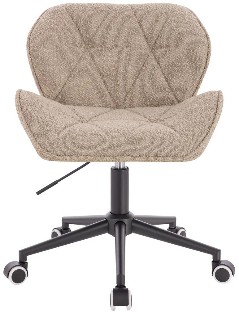 HR111K Scaun Latte Boucle cu Bază Neagră