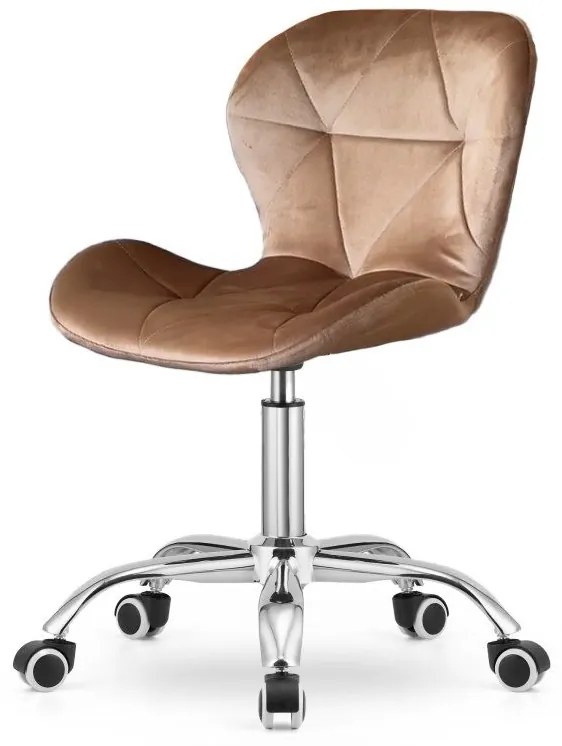 Scaun de birou AVOLA VELVET maro deschis