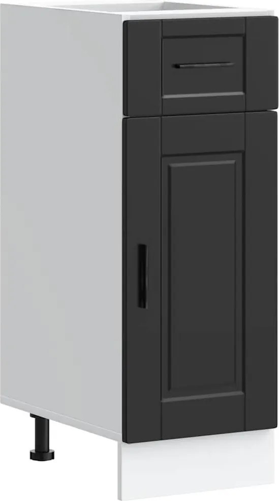 vidaXL Dulap de bază de bucătărie „Porto” din lemn negru prelucrat