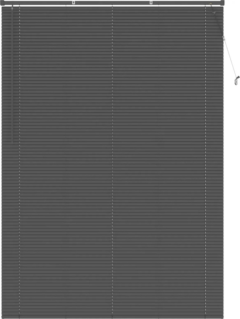 vidaXL Jaluzea venetiană Manual Gri argintie 213 x 140 cm PVC