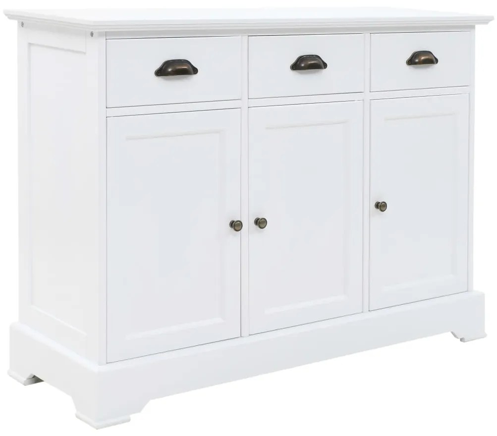 245754 vidaXL Servantă cu 3 uși, 105 x 35 x 77,5 cm, MDF și lemn de pin