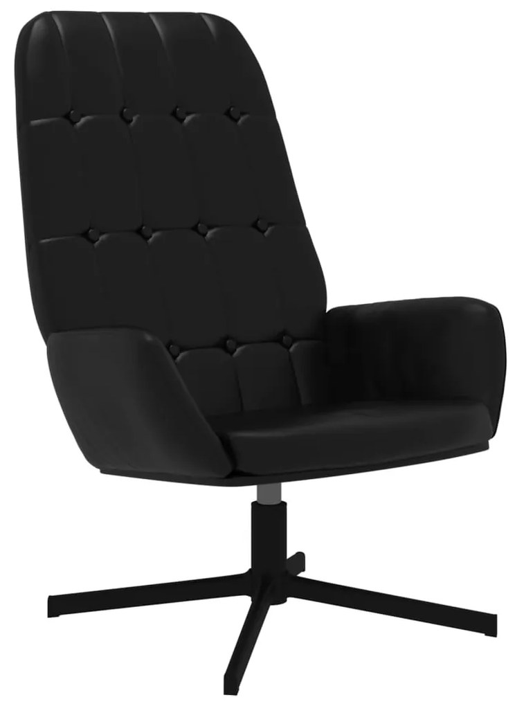341264 vidaXL Scaun de relaxare, negru, piele artificială strălucitoare