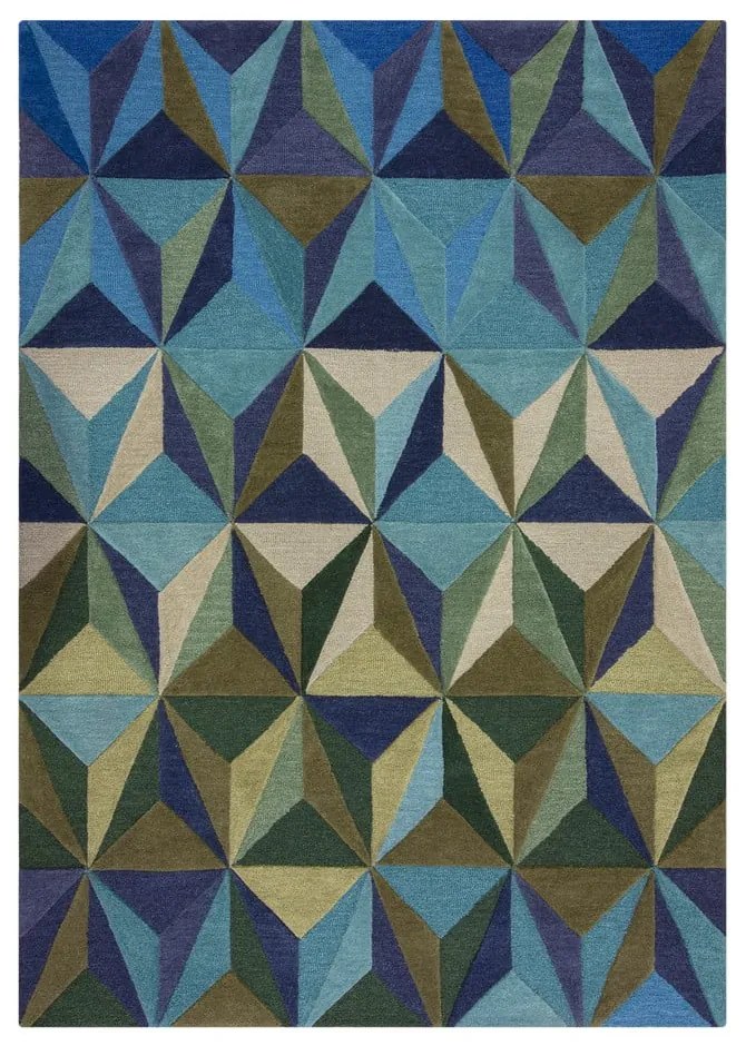 Covor albastru din lână 160x230 cm Reverie – Flair Rugs