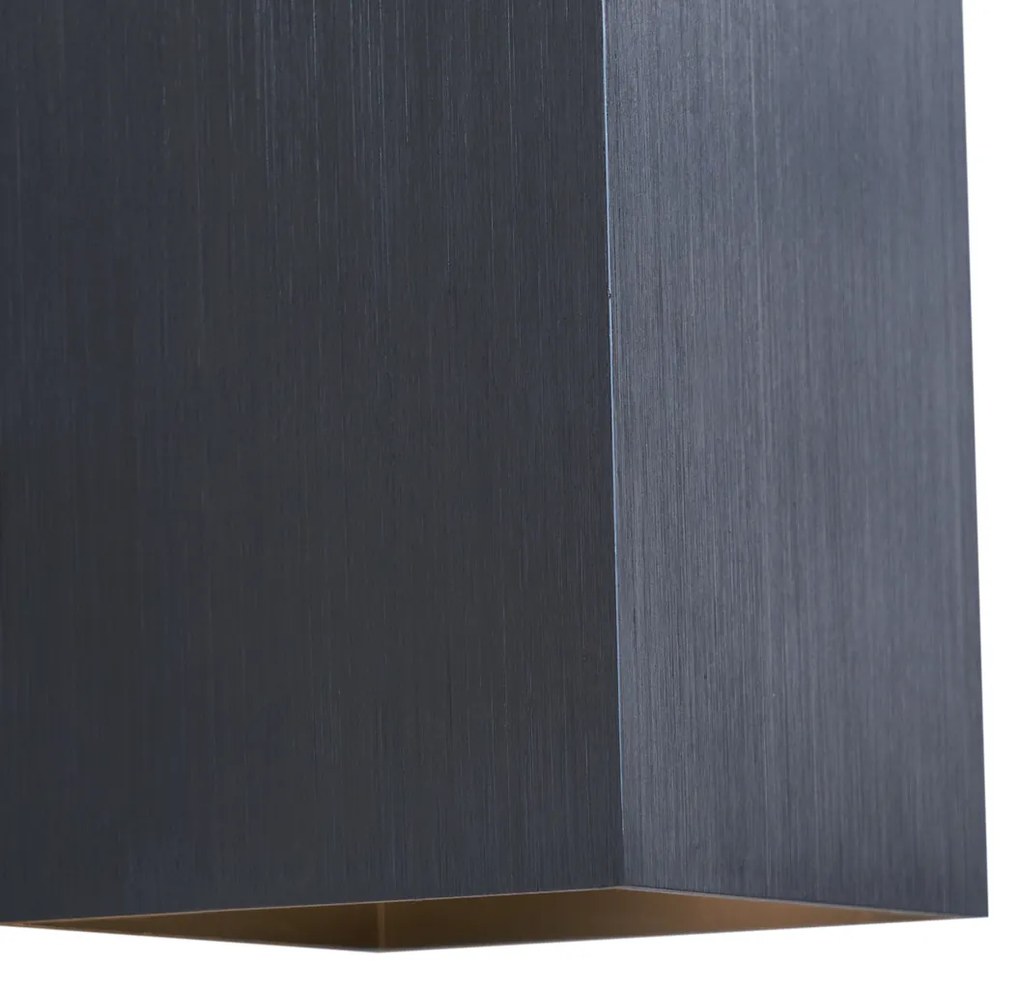 Lampă de perete modernă gunmetal pătrată cu 2 lumini GU10 50mm - Sandy