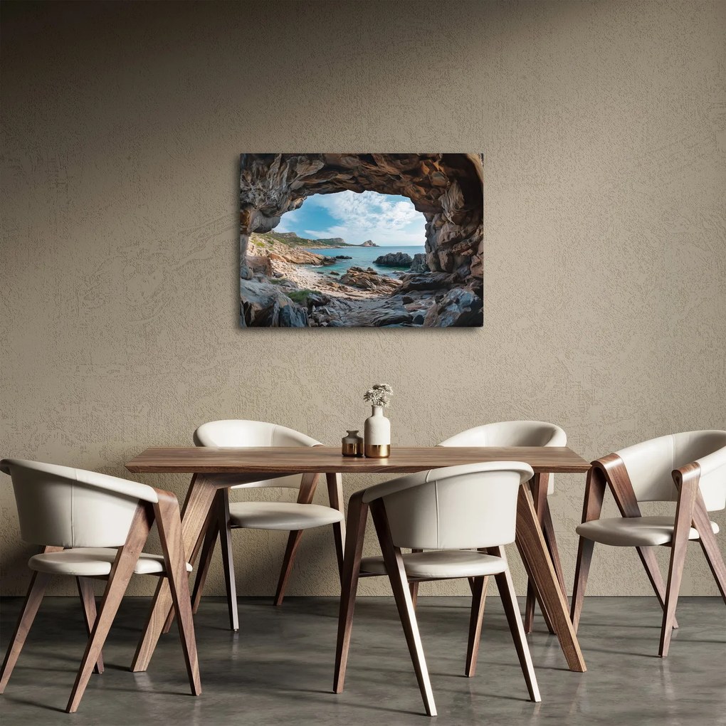 Tablou - Peșteră lângă mare (70x50 cm)