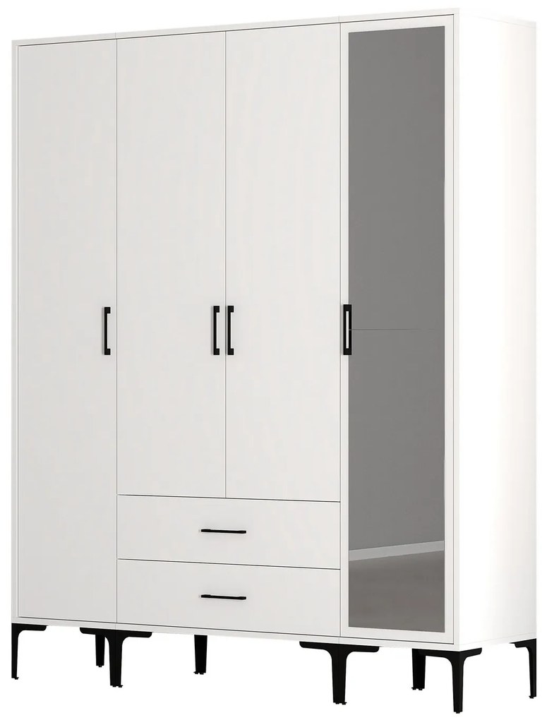Dulap de haine Kiara STR (Alb). 1088460