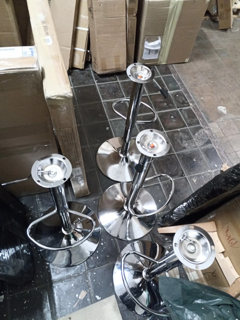 OFERTA Scaun de bar albastru VELVET KAST II. calitate secundara