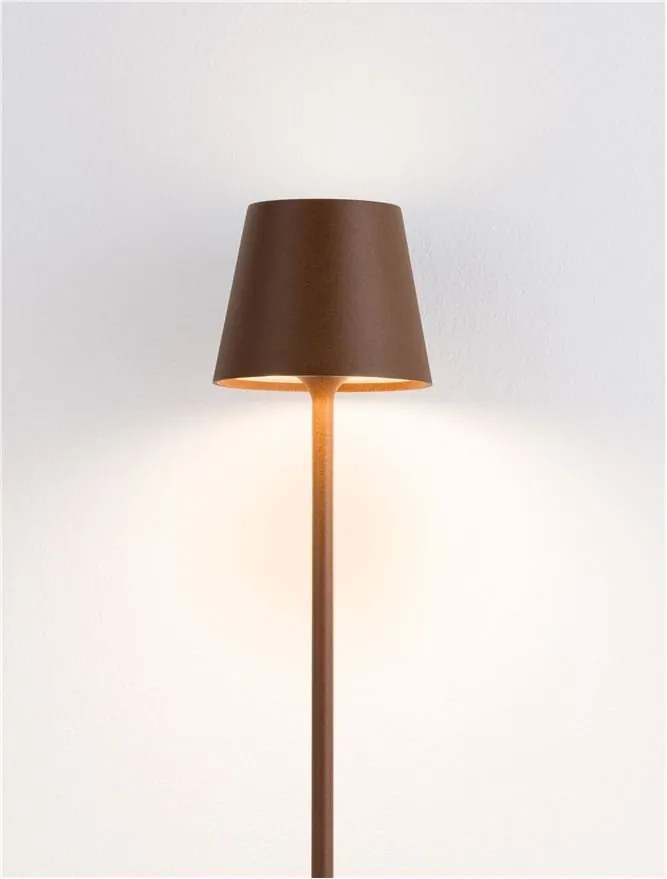 Veioza/Lampa de masa LED portabila exterior IP54 PETIT maro