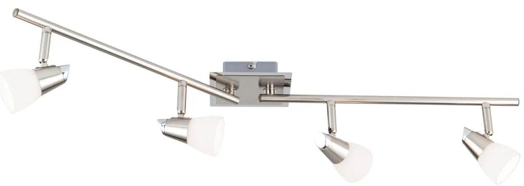 Plafoniera cu 4 spoturi directionabile Max crom satin