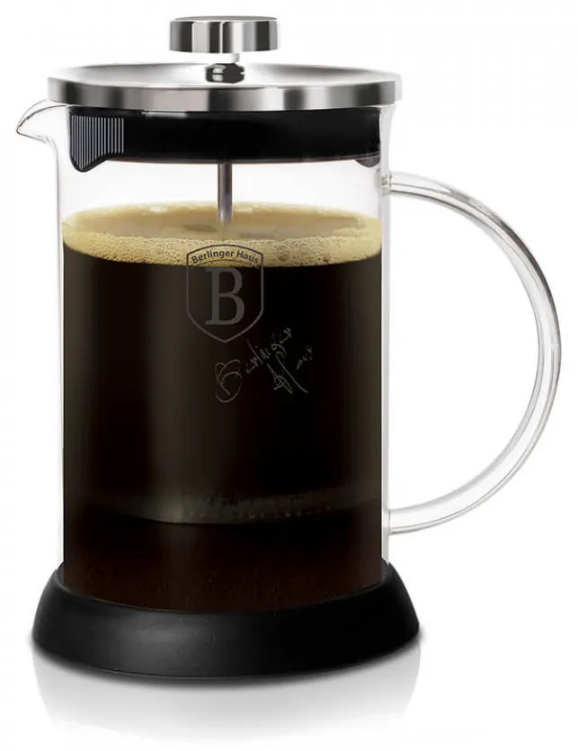 Infuzor pentru cafea si ceai 600 ml Black Silver Collection Berlinger Haus BH 6302