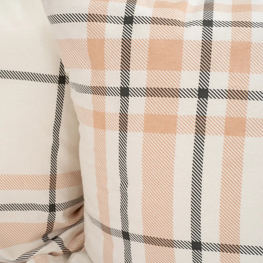 Lenjerie de pat din flanelă 4Home Elegant Plaid, 140 x 200 cm, 70 x 90 cm