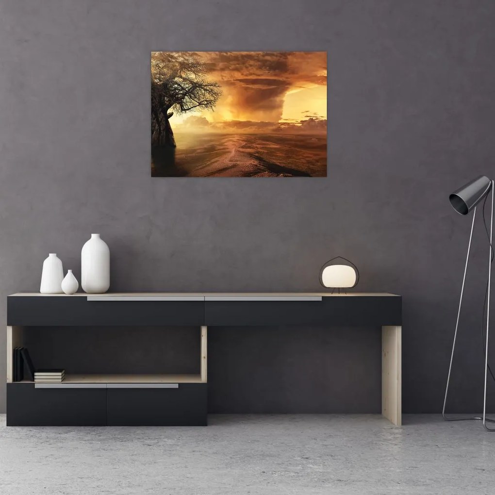 Tablou cu norii portocalii (70x50 cm)