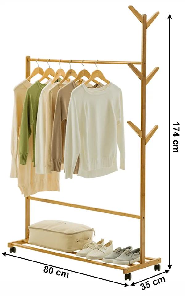 Stander haine, bambus, lăţime 60 cm, VIKIR TYP 2