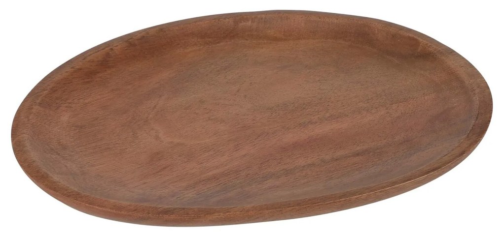 Platou oval Fine din lemn acacia 27x24 cm