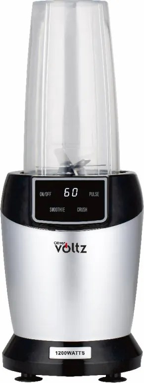 Nutri Blender Oliver Voltz OV51162FS, 1200W, 2 pahare, 1 litru/800 ml, fără BPA, Afisaj LED, Argintiu