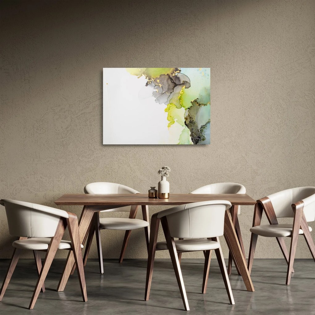 Tablou pe sticlă - Arta abstractă în cerneală (70x50 cm)