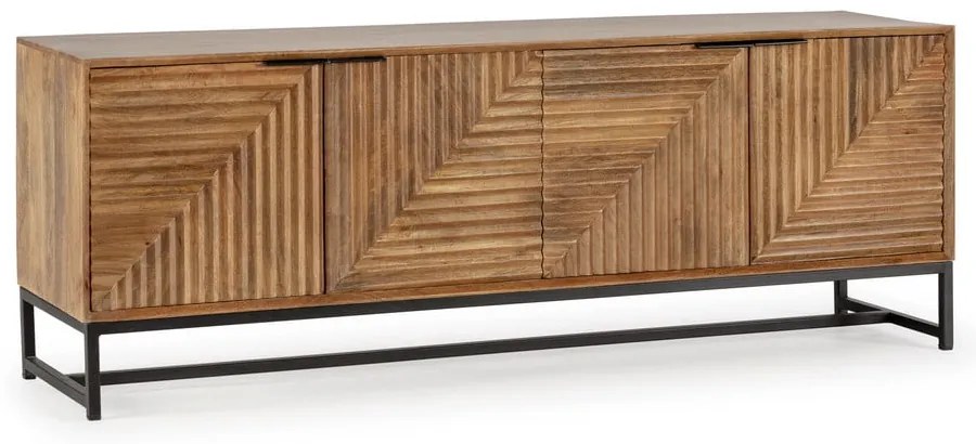 Comodă TV în culoare naturală din lemn de mango 160x58x40 cm Nereida – MOME