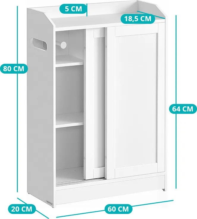 Dulap de baie cu uși glisante