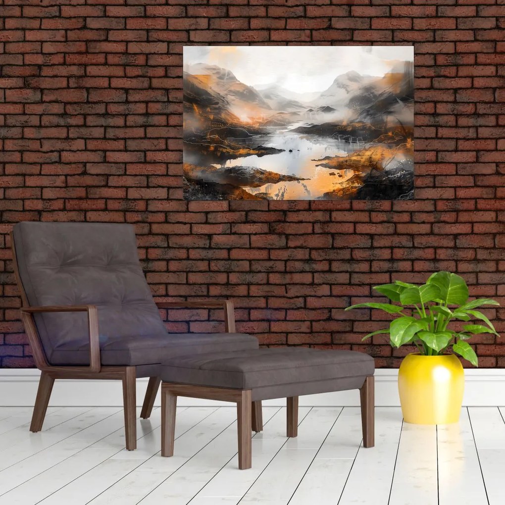 Tablou - Pictura peisajelor montane (90x60 cm)