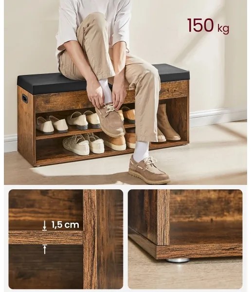 Pantofar VOREN maro/negru