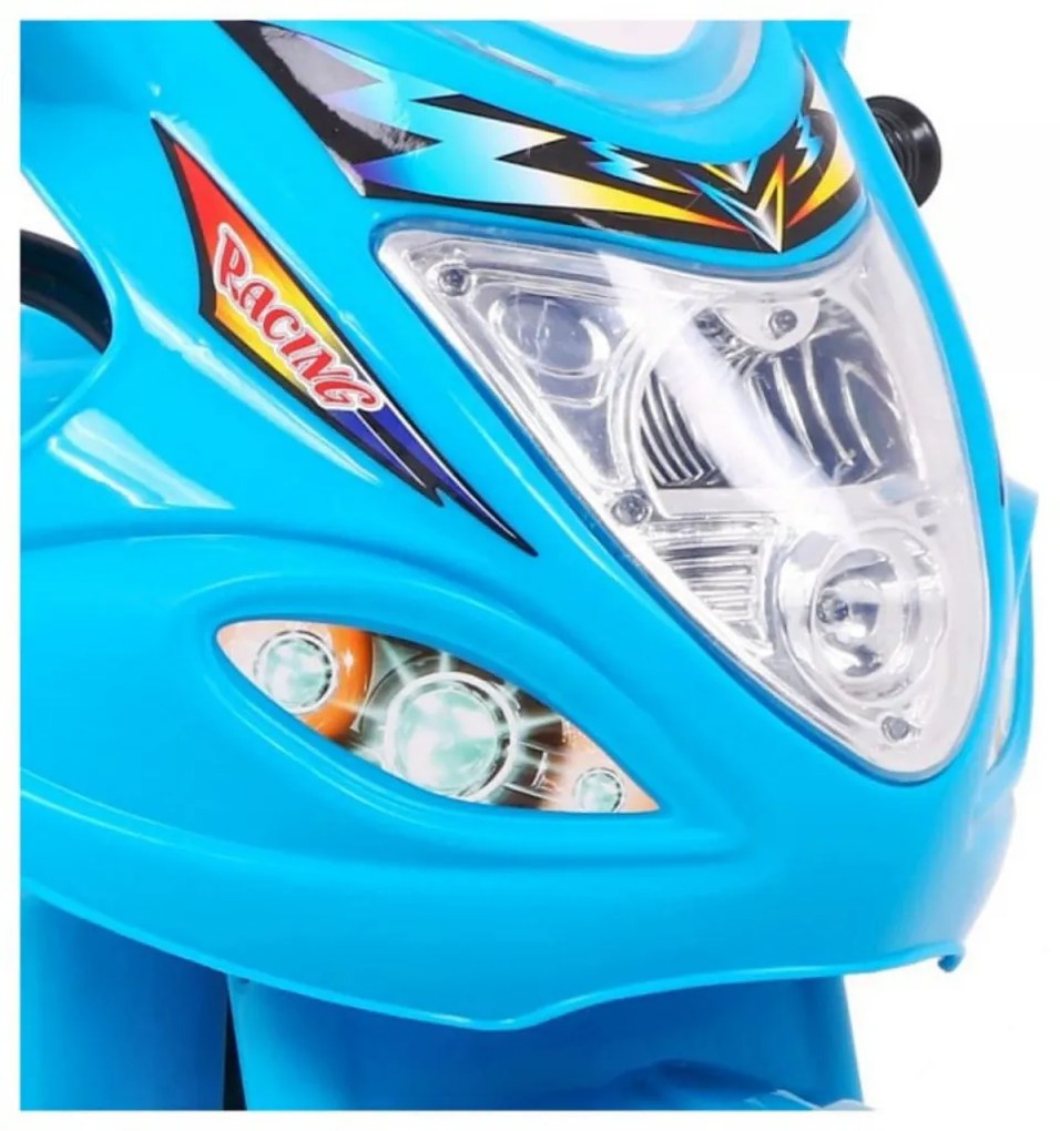 Motocicleta Electrica cu Acumulator Pentru Copii NOVOKIDS™ Moto Classico 88, 3-6 ani, Max 25 kg, Cu Melodii si Lumini, Trotineta Electrica, 3 Roti,